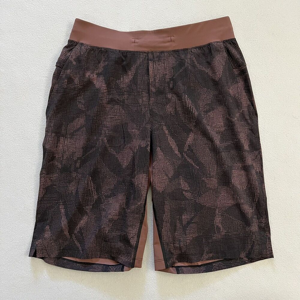 Lululemon Men Illusion Red Dust Obsidian Print T.H.E. Short Linerless 11" M